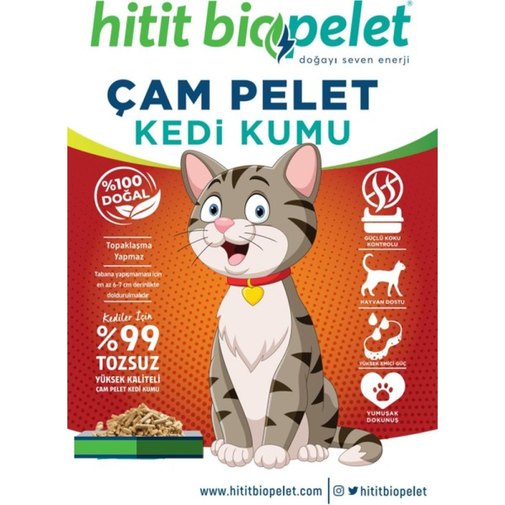 Hitit Bio Pelet Çam Peleti Kedi Kumu - 30 LT. Evcil Hayvan Ürünleri Fiyatı