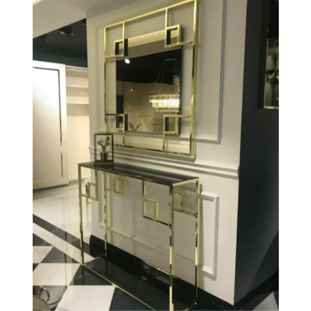 Hitit Dekorasyon Marisa Gold Dresuar&konsol Ayna Takım Dresuar / Makyaj Masası Fiyatı
