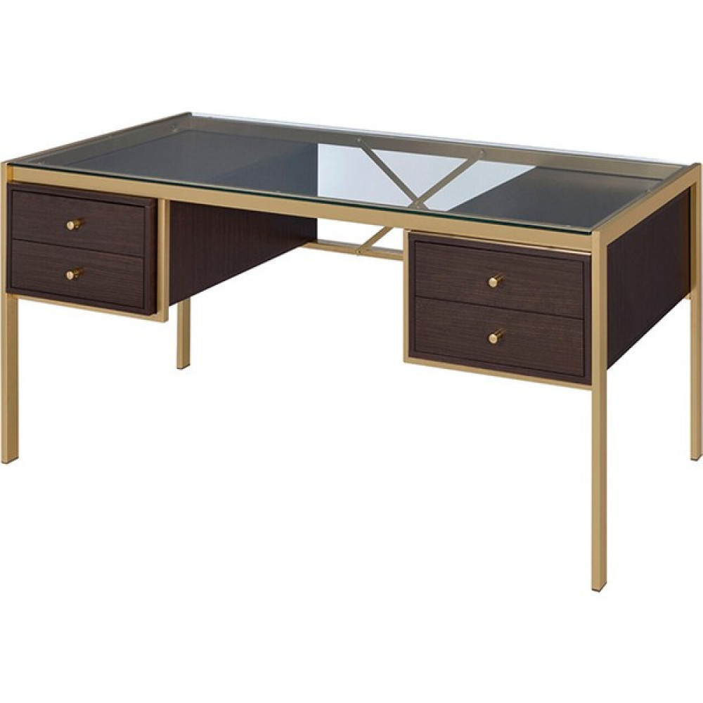 Hitit Dekorasyon Megan Gold Metal Venge Çalışma Masası - 76 x 160 cm Çalışma Masası Fiyatı
