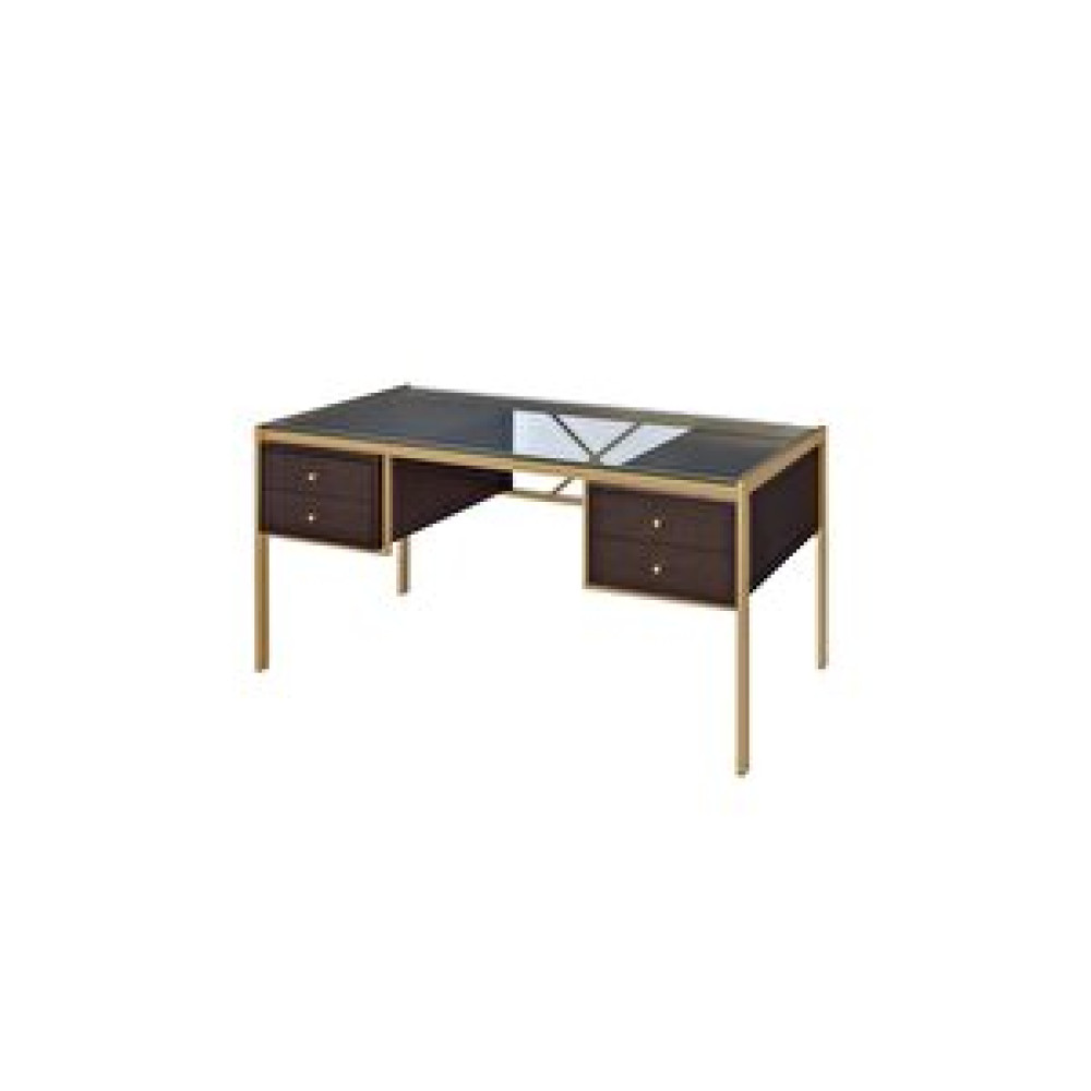 Hitit Dekorasyon Megan Gold Metal Venge Çalışma Masası Bilgisayar Masası Fiyatı