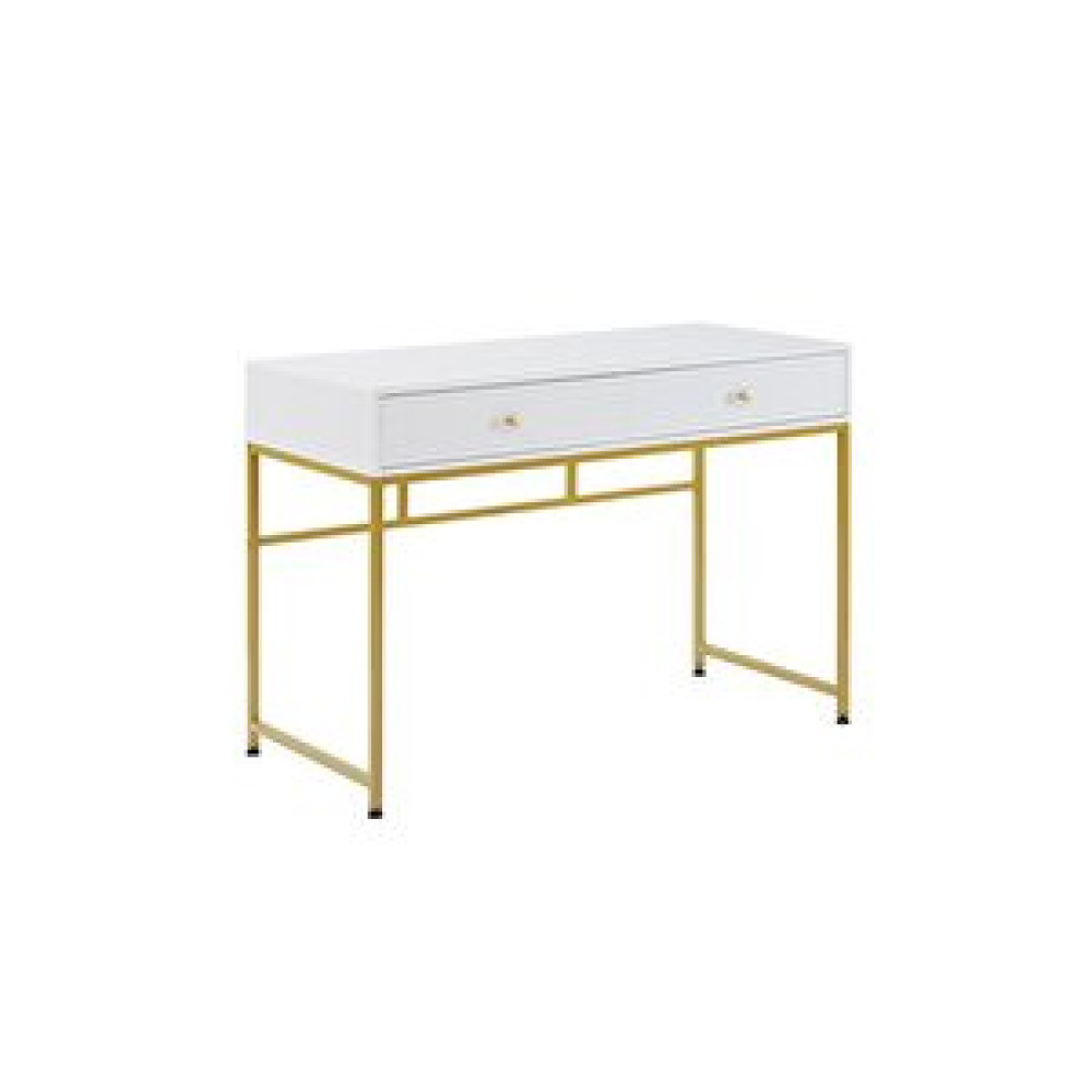 Hitit Dekorasyon Serenity Beyaz Gold Metal Çalışma Masası Bilgisayar Masası Fiyatı