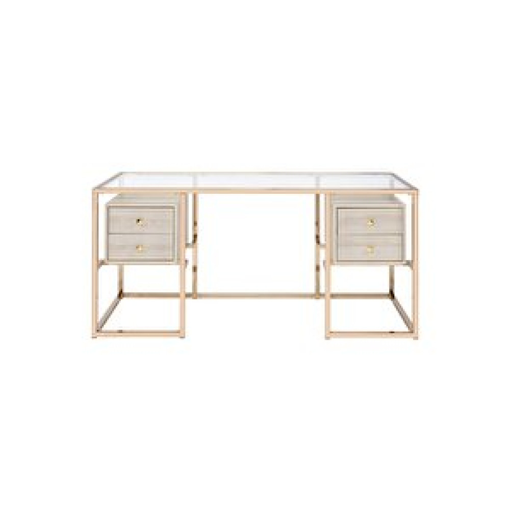 Hitit Dekorasyon Trinity Gold Metal ve Ahşap ve Cam Çalışma Masası Gold 05 Bilgisayar Masası Fiyatı