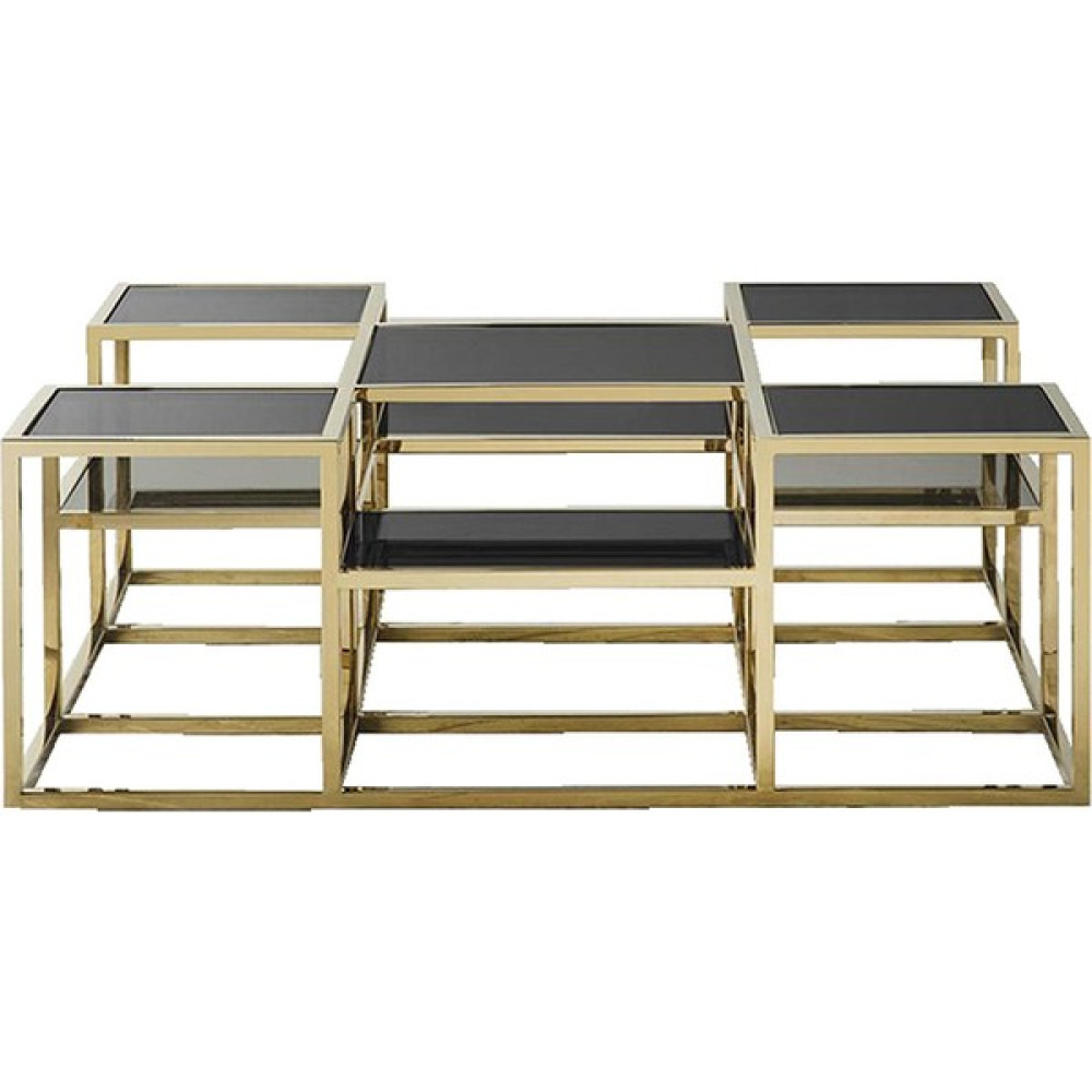 Hitit Dekorasyon Waleska Gold Metal&cam Orta Sehpa Orta Sehpa Fiyatı