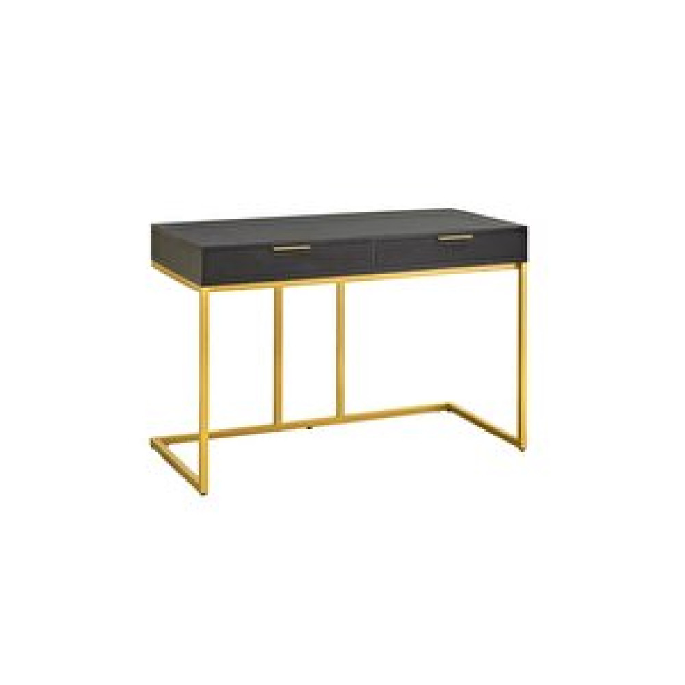 Hitit Dekorasyon Wendy Gold Metal Siyah Çalışma Masası Bilgisayar Masası Fiyatı