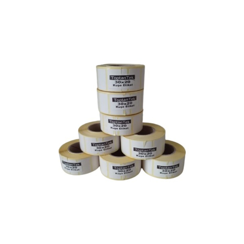 Hitmax 30X20+8 Kuşe Etiket G.30MM Y.20MM Bir Rulo 1000 Adet (Tam Metraj) - 30 x 20 mm Oto Boyaları Fiyatı