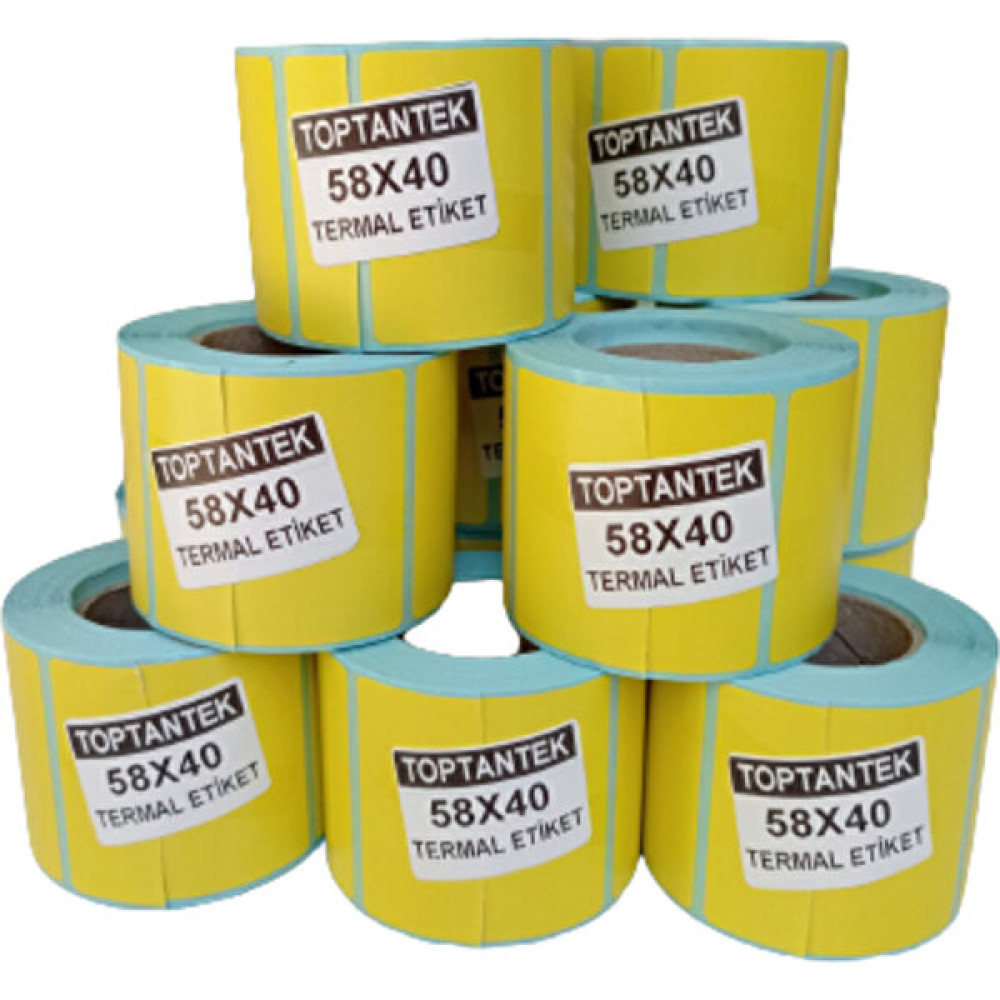 Hitmax 40X58 Terazi Etiketi & Sarı Renk Bir Rulo 500 Adet (Tam Metraj) 12'li Paket - 40 x 58 cm Barkod Okuyucular Fiyatı