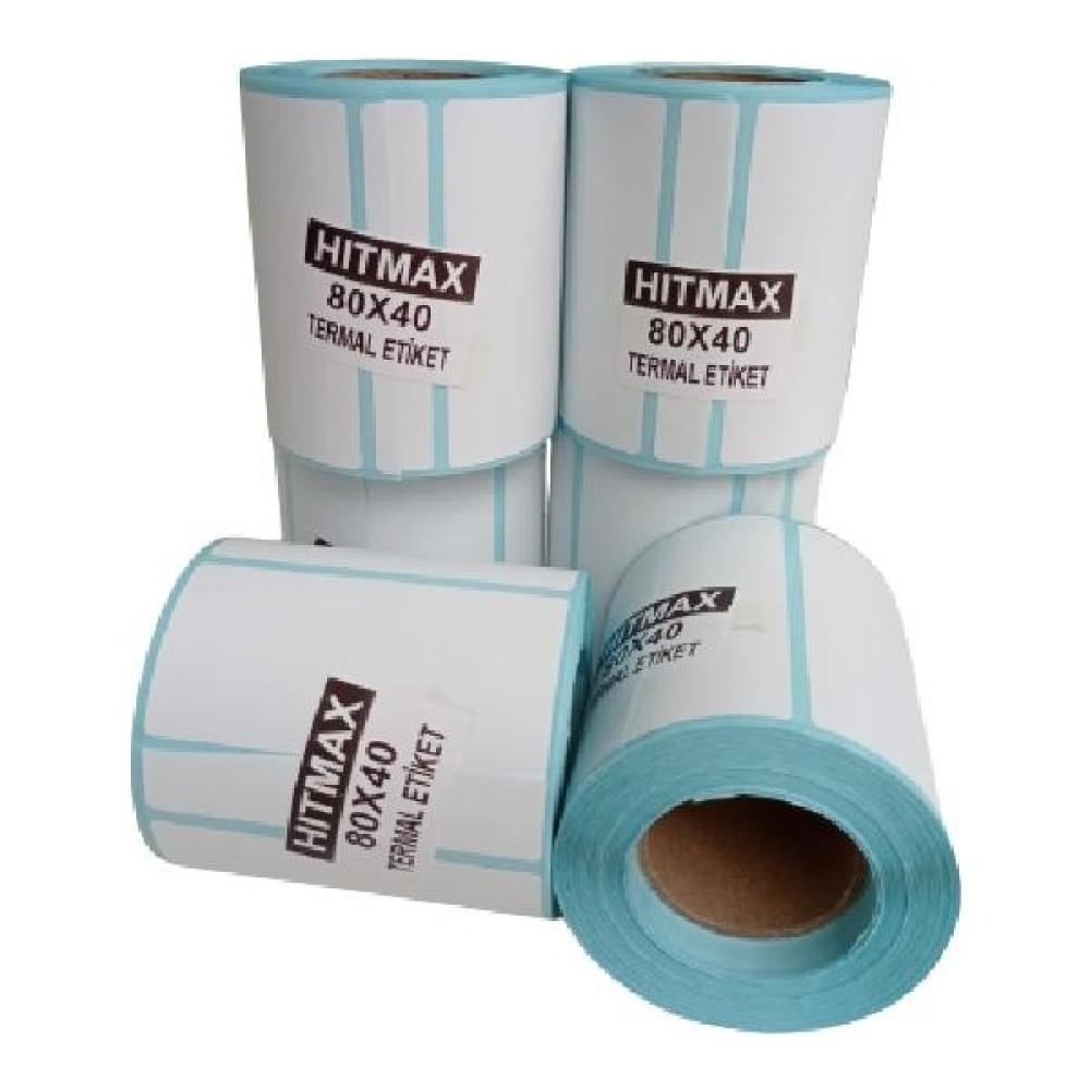 Hitmax 80 x 40 + 6 Termal Etiket G.80 mm Y.40 mm Bir Rulo 500 Adet - 80 x 40 mm Oto Boyaları Fiyatı