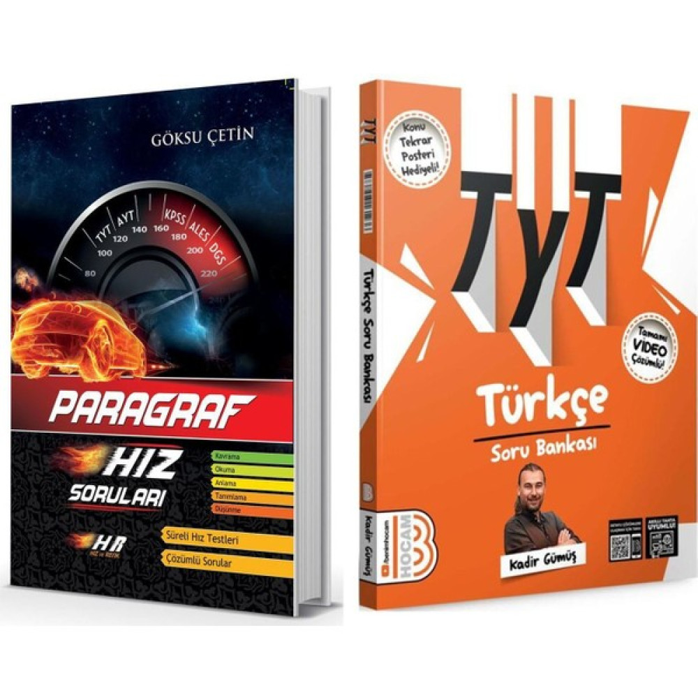Hız ve Renk Paragraf ile Benim Hocam Tyt Türkçe Soru Bankası Seti 2 Kitap Temel Yeterlilik Testi (TYT) Fiyatı