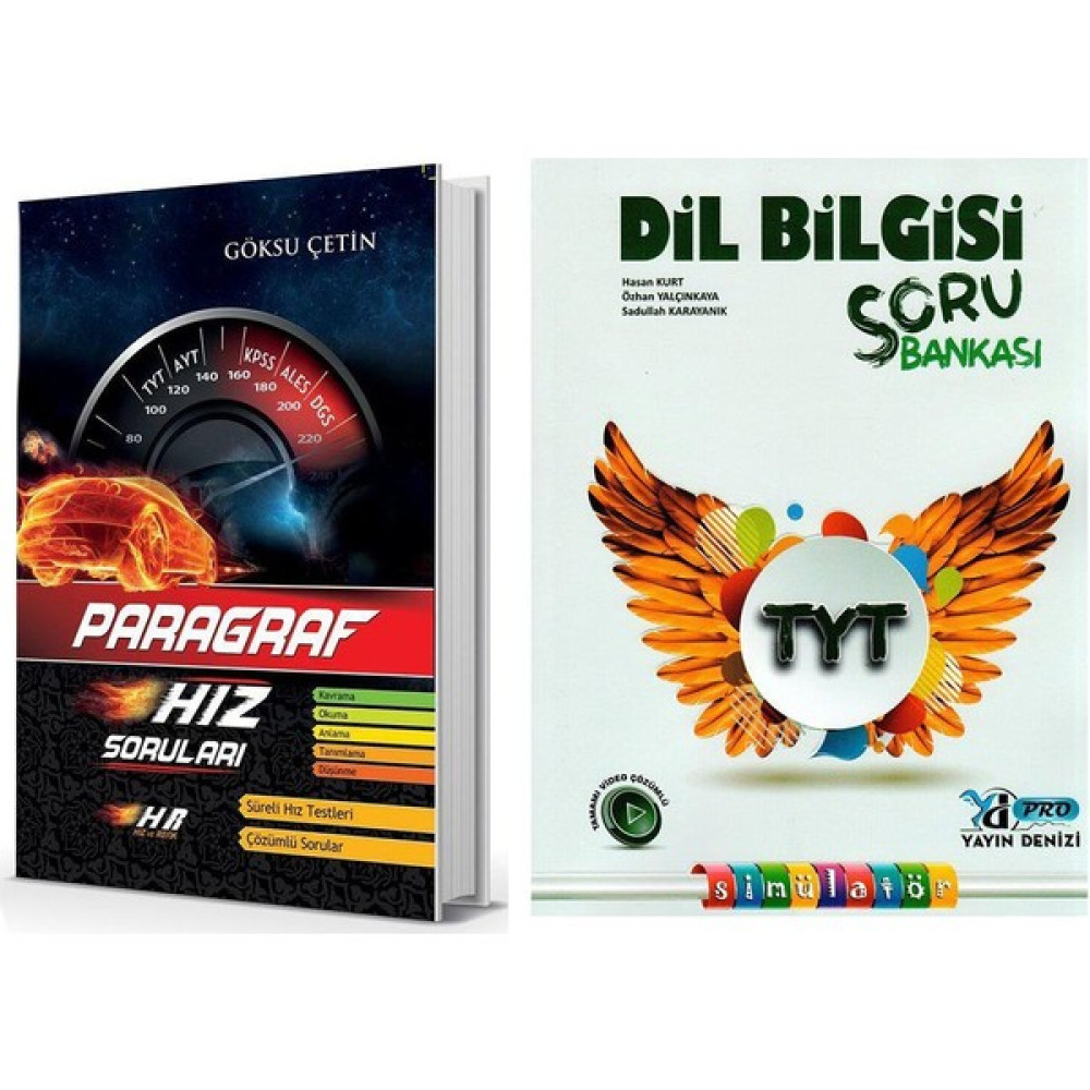 Hız ve Renk Paragraf ile Yayın Denizi Dil Bilgisi Soru Bankası 2 Kitap Set Temel Yeterlilik Testi (TYT) Fiyatı