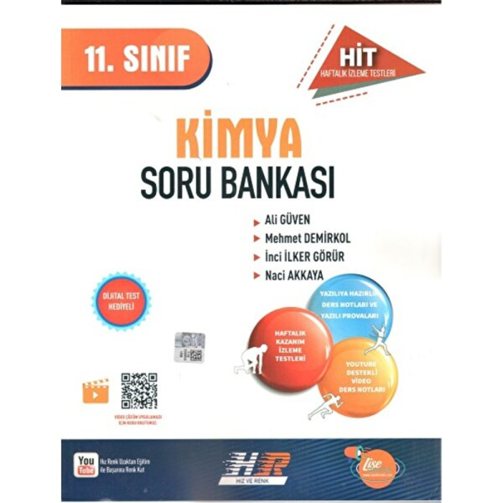 Hız ve Renk Yayınları 11. Sınıf Hit Kimya Soru Bankası 2024-KOLLEKTIF Tüm Dersler Fiyatı
