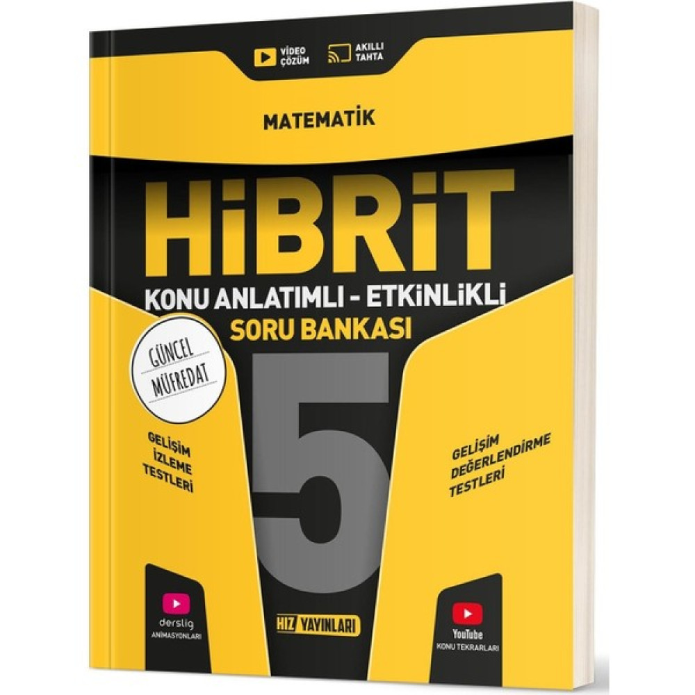 Hız Yayınları 2025 5. Sınıf Matematik Hibrit - Konu Anlatımlı Soru Bankası Kaynak Kitapları Fiyatı