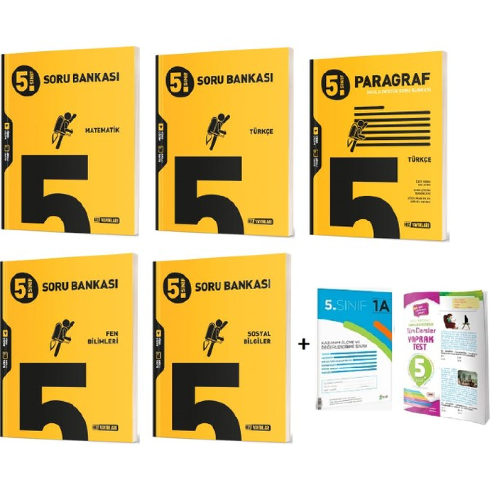 Hız Yayınları 5. Sınıf Matematik+Türkçe+Türkçe Paragraf+Fen Bilimleri+Sosyal Bilgiler ve Yaprak Test+Deneme Tüm Dersler Fiyatı