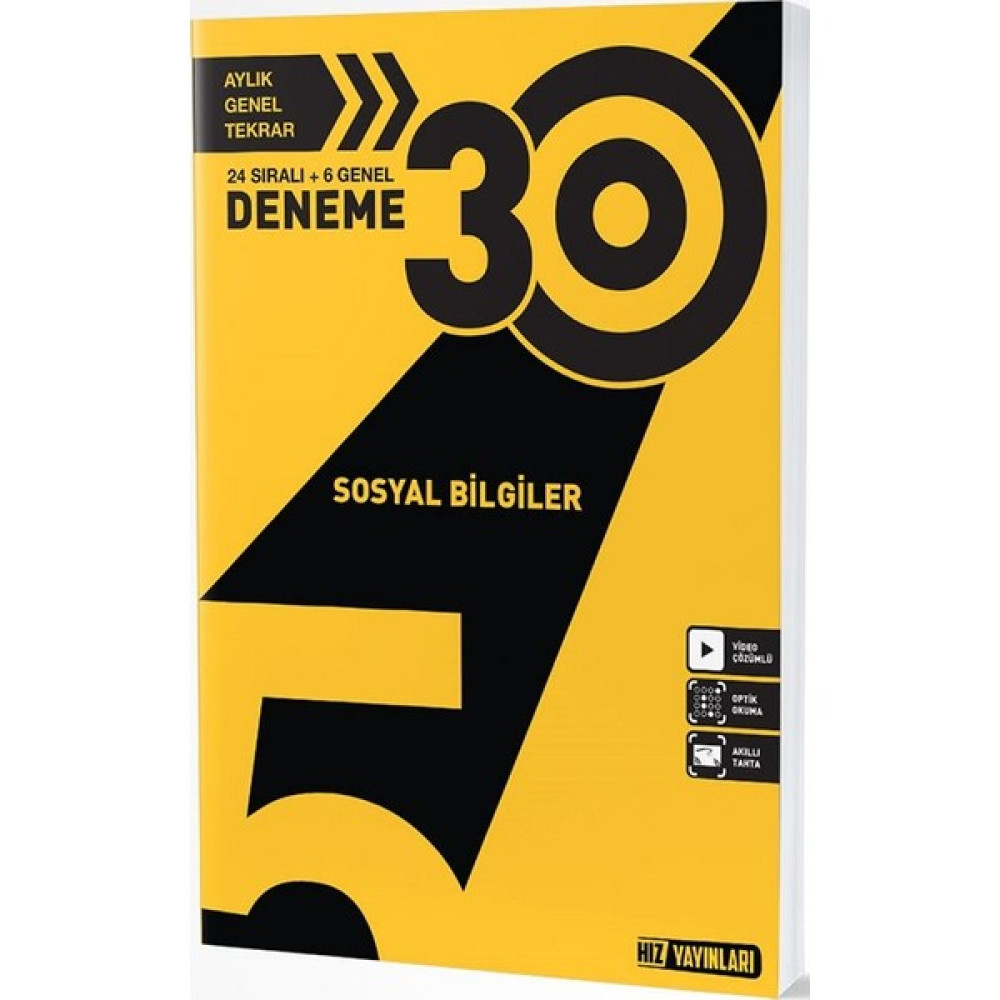 Hız Yayınları 5. Sınıf Sosyal Bilgiler 30'lu Deneme Sosyal Bilgiler Fiyatı