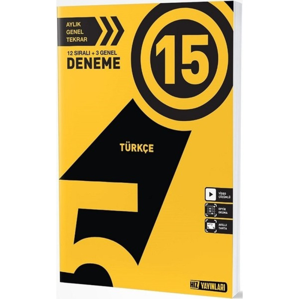 Hız Yayınları 5. Sınıf Türkçe 15'li Deneme Türkçe Fiyatı