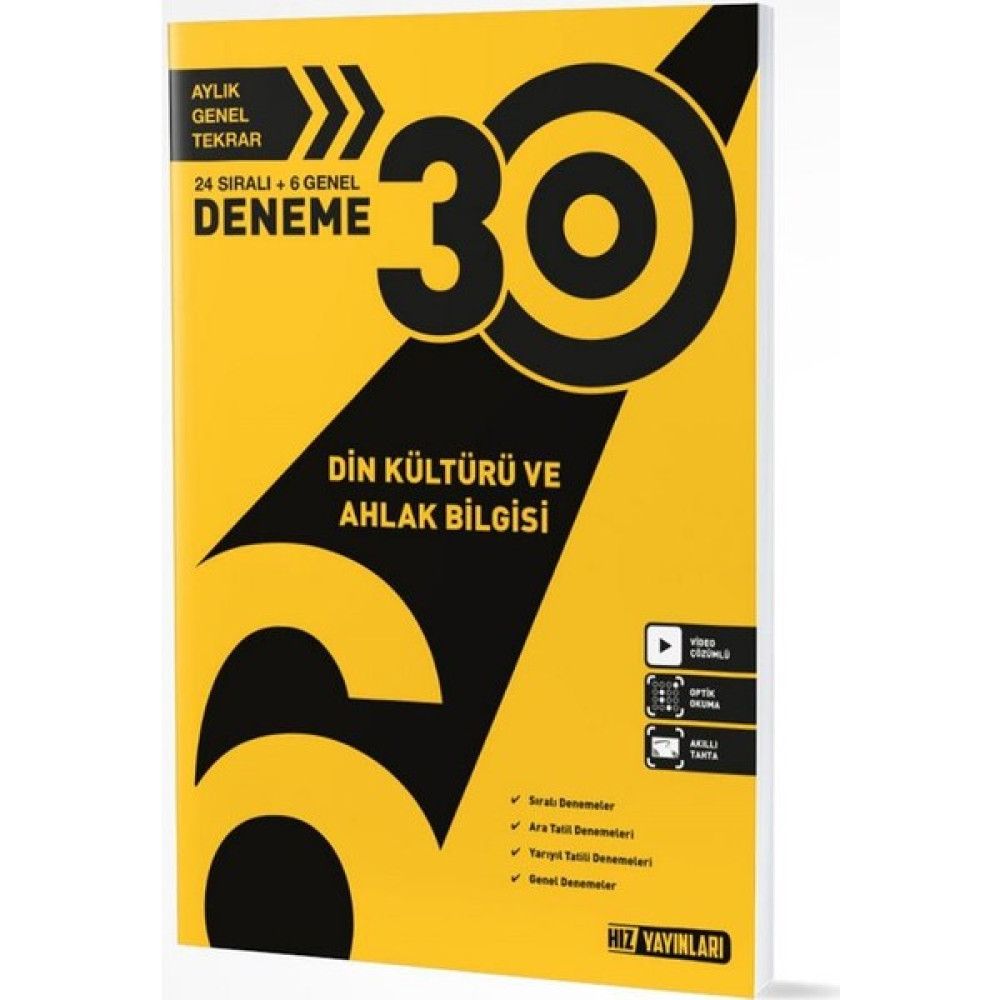 Hız Yayınları 6. Sınıf Din Kültürü ve Ahlak Bilgisi 30'lu Deneme Din Kültürü ve Ahlak Bilgisi Fiyatı