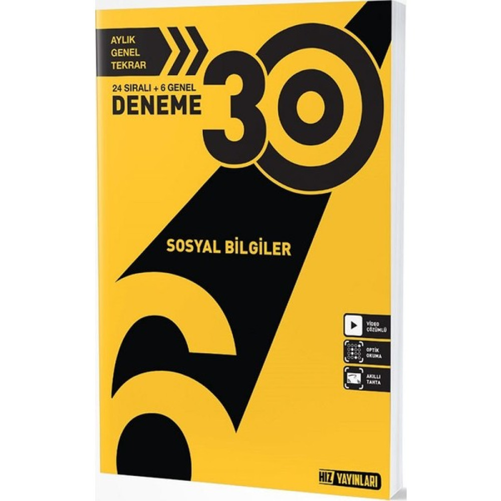 Hız Yayınları 6. Sınıf Sosyal Bilgiler 30'lu Deneme Sosyal Bilgiler Fiyatı
