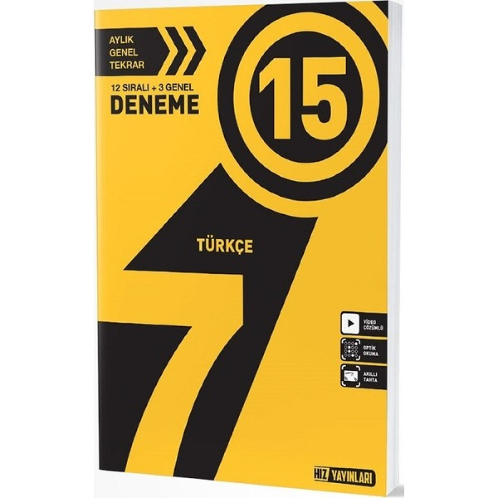 Hız Yayınları 7. Sınıf Türkçe 15'li Deneme Türkçe Fiyatı
