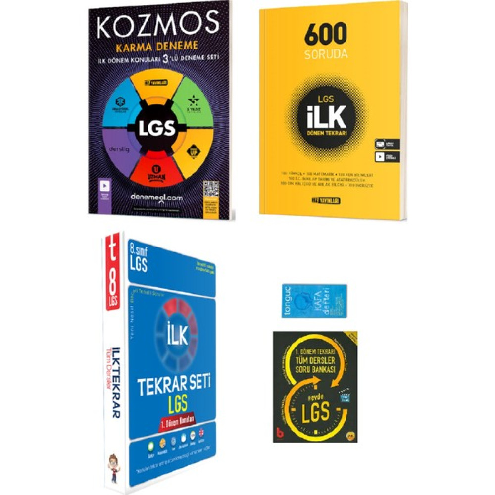 Hız Yayınları 8. Sınıf 600 Soruda LGS Ilk Dönem Tekrarı Ile Kozmos Ilk Dönem Konuları Deneme ve Ilk Tekrar Seti Tüm Dersler Fiyatı