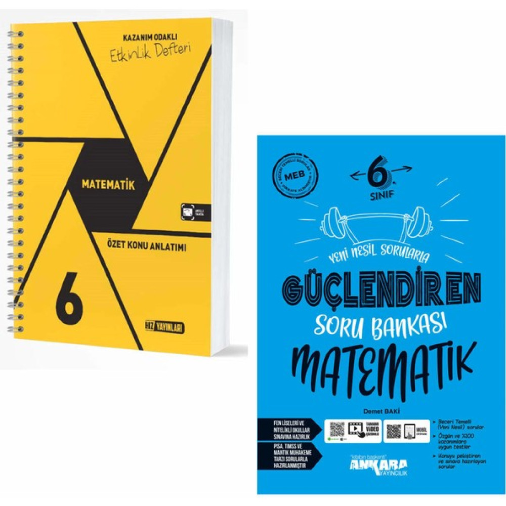 Hız Yayınları Hız 6. Sınıf Matematik Özet Konu Anlatımlı Etkinlik Kitabı ve Ankara Matematik Güçlendiren Soru Bankası Matematik Fiyatı