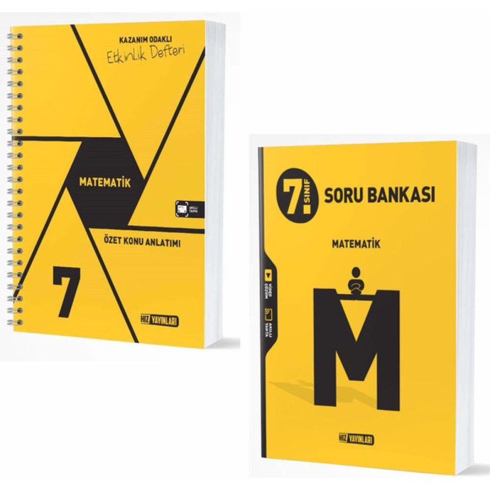 Hız Yayınları Hız 7. Sınıf Matematik Özet Konu Anlatımlı Etkinlik Kitabı ve Hız Yayınları Matematik Soru Bankası Matematik Fiyatı