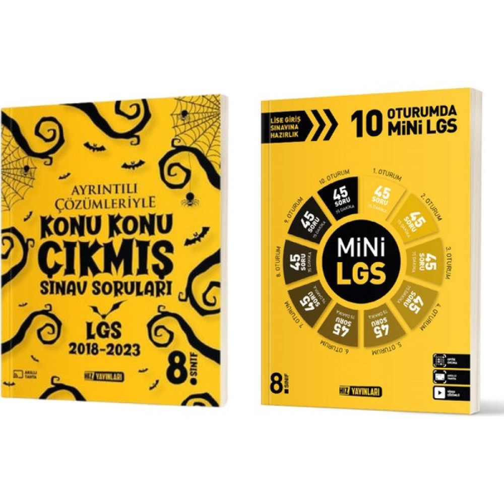 Hız Yayınları LGS 8. Sınıf Konu Konu Çıkmış Sınav Soruları - 10 Oturumda Mini LGS 2'li Set Tüm Dersler Fiyatı