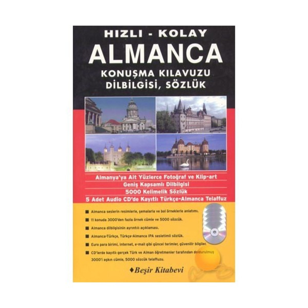 Hızlı Kolay Almanca Konuşma Kılavuzu- Dilbilgisi, Sözlük, CD Set - Metin Yurtbaşı Yabancı Dil Öğretici Kitaplar ve Eğitim Setleri Fiyatı