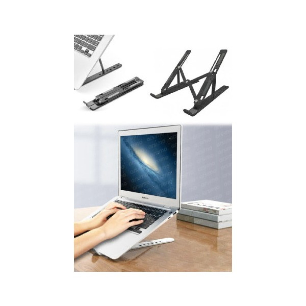 Hızlıxavm 7 Kademeli Ayarlı Katlanabilir Laptop Tablet Standı - 30 x 24 cm - Siyah Sehpa Fiyatı