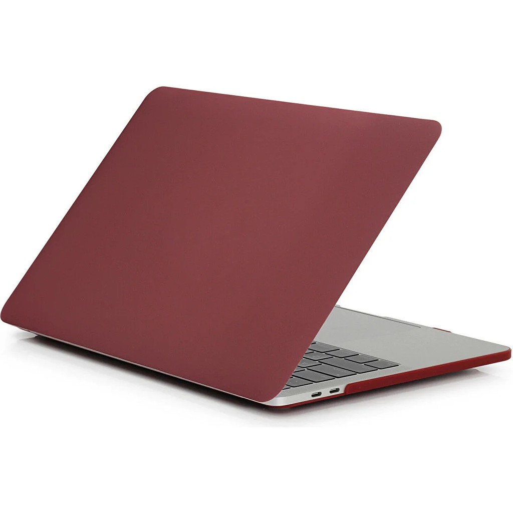 Hk Teknoloji Macbook Pro 16 Inç A2141 A2142 Uyumlu Koruma Kılıfı Mat Doku Hardcase Kapak - Bordo Diğer Fiyatı