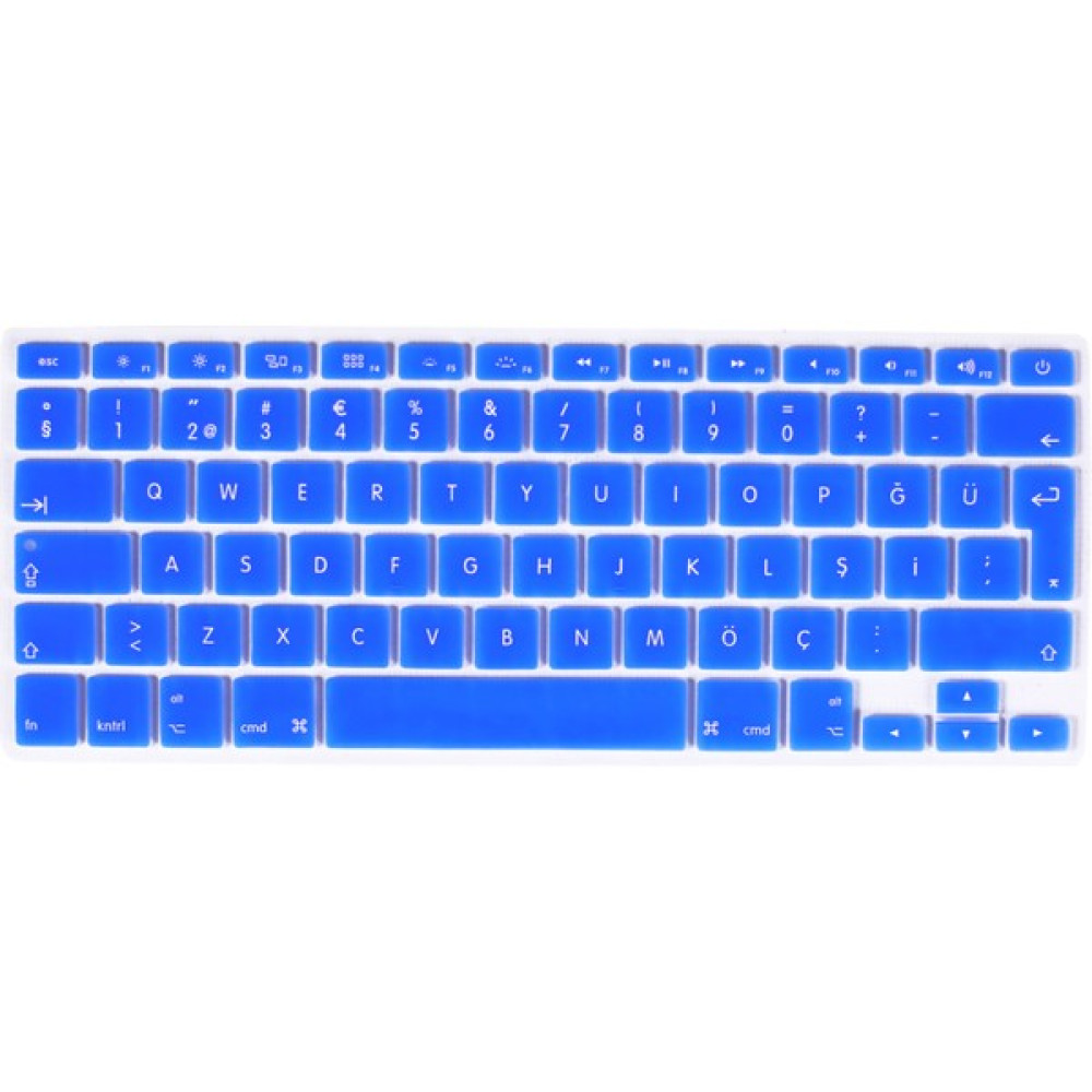 Hk Teknoloji Macbook Pro Retina 15.4" A1398 A1286 Uyumlu Türkçe Silikon Q Klavye Koruyucu - Mavi Oto Boyaları Fiyatı