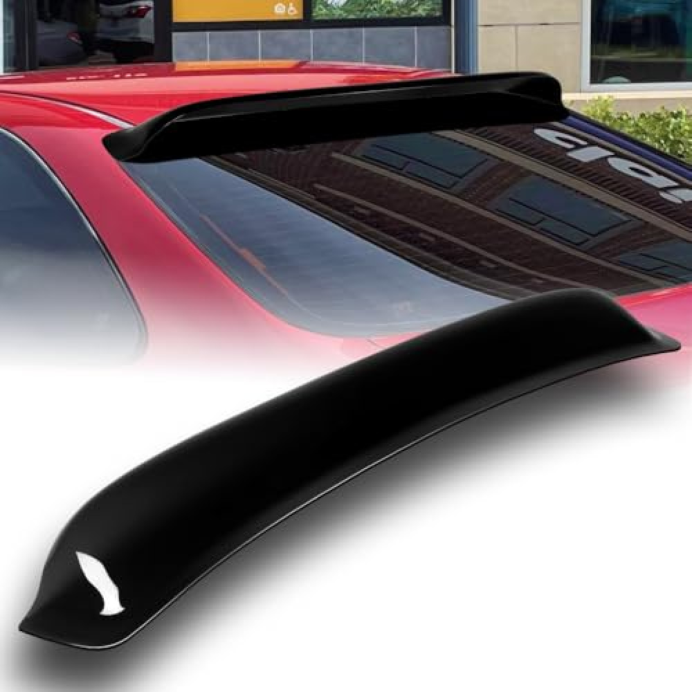 HK5 Black ABS Plastic Rear Window Roof Spoiler Wing Compatible with 1996-2000 Honda Civic 2DR Coupe Only, 1997 1998 1999