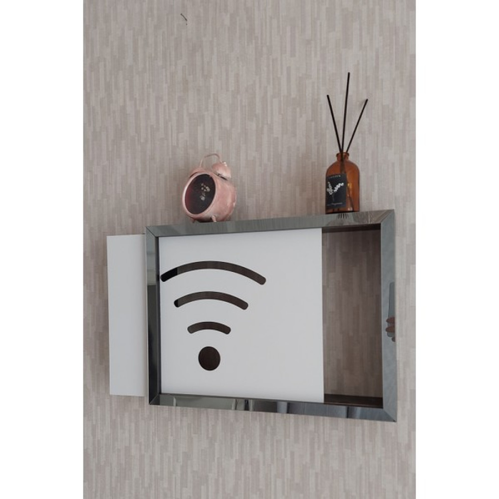 HKM Ticaret Siyah-Füme 25 x 35 x 7 cm Wifi Amblemli Duvara Asılabilir Sigorta ve Modem-Wifi Saklama Kutusu! Saklama Kutusu Eşya Saklama Kutusu Fiyatı