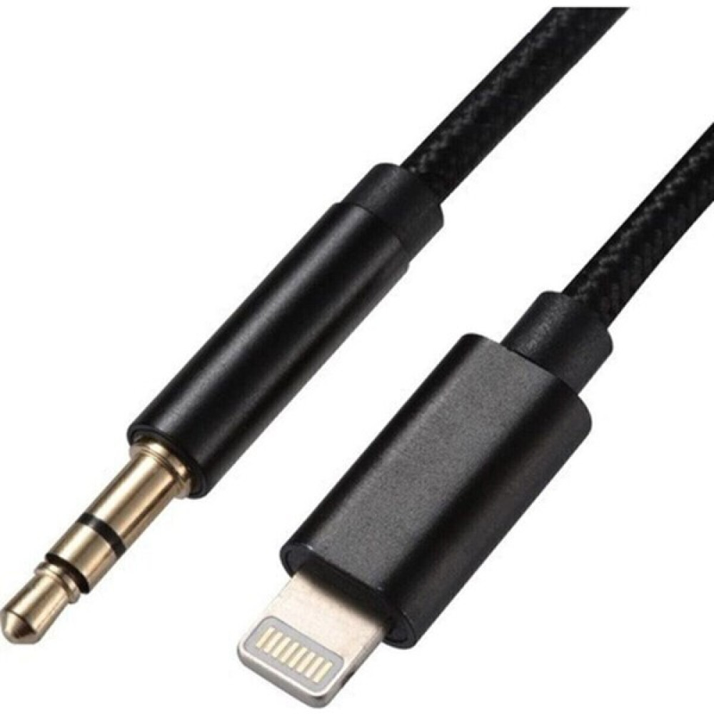 HLD Apple iPhone 7 8 x Max 11 12 13 Pro Uyumlu Aux Dönüştürücü Kablo Lightning Girişli 1mt - Siyah Cep Telefonu Kablosu Fiyatı
