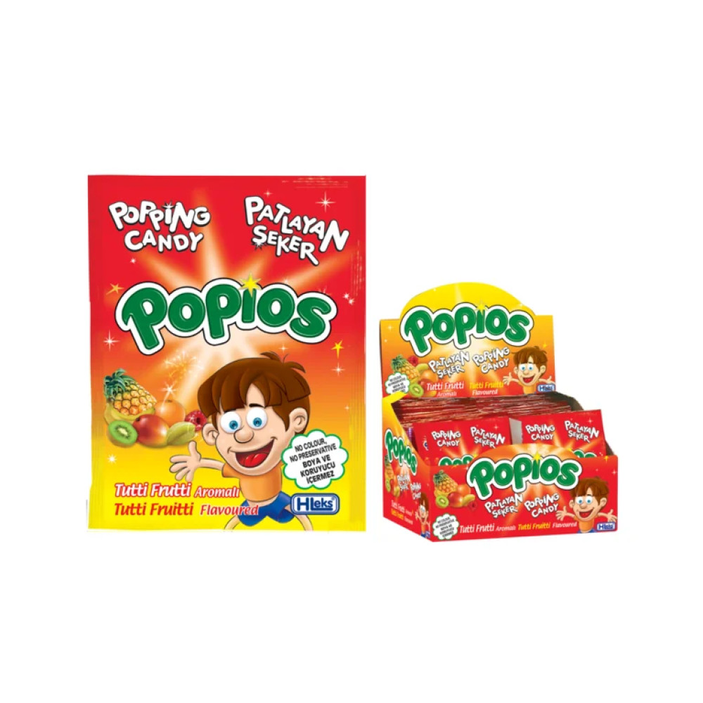 Hleks Patlayan Şeker Popios 40 Adet 4 Gr Tutti Frutti Şekerleme Sakız Fiyatı