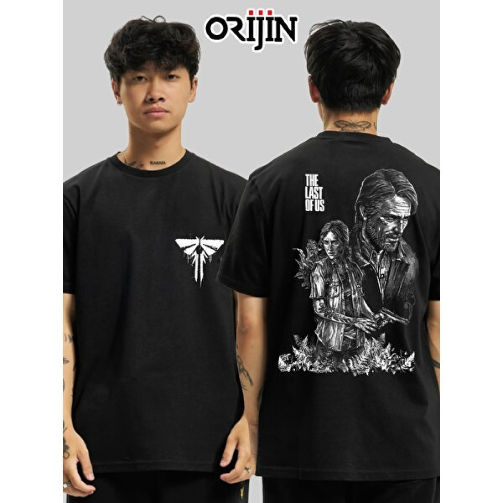 HLL Teknoloji The Last Of Us Ellie And Joel Ön Arka Baskılı Unisex Siyah Tshirt Erkek T-shirt Fiyatı