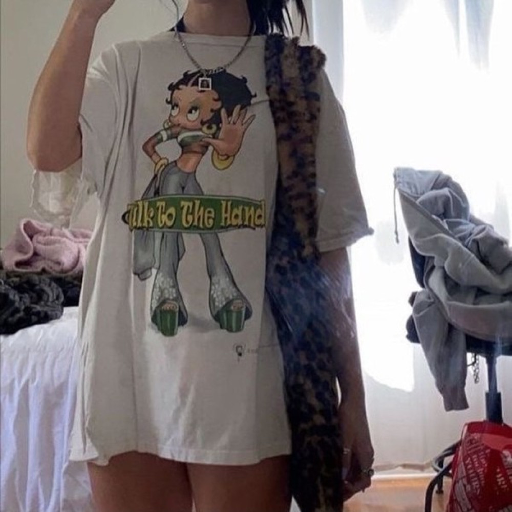 HLL Teknoloji Y2K Betty Boop Tshirt Erkek T-shirt Fiyatı