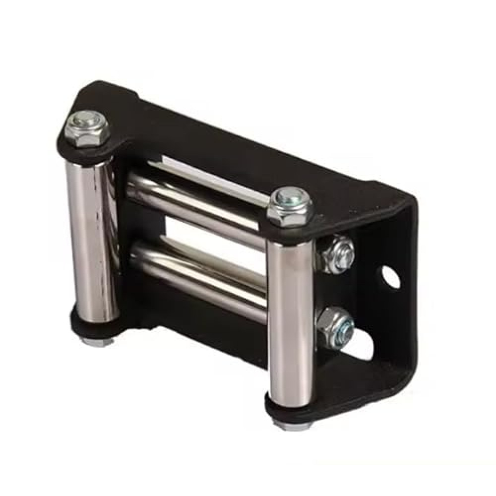 HLMOptimo 4-7/8 inch Winch Roller Fairlead 4 Way 4-7/8” Universal Mount Cable Guide Heavy Duty Nut Disassembly ATV UTV 2000-3500 LBS