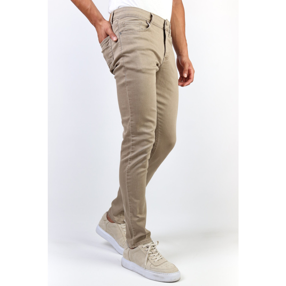 HLT JEANS Erkek Bej Slim Fit Esnek Likralı Jean Kot Pantolon Hlthe001966 28/32 Beden Bayan Jeans / Kot Pantolon Fiyatı