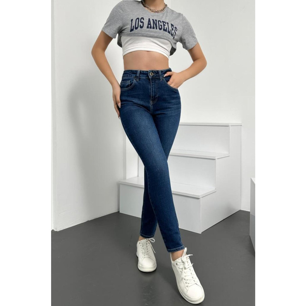 HLT JEANS Kadın Mavi Süper Skinny Fit Esnek Likralı Yüksek Bel Denim Jean Kot Pantolon Hltjennie-steve 42 Beden Bayan Jeans / Kot Pantolon Fiyatı