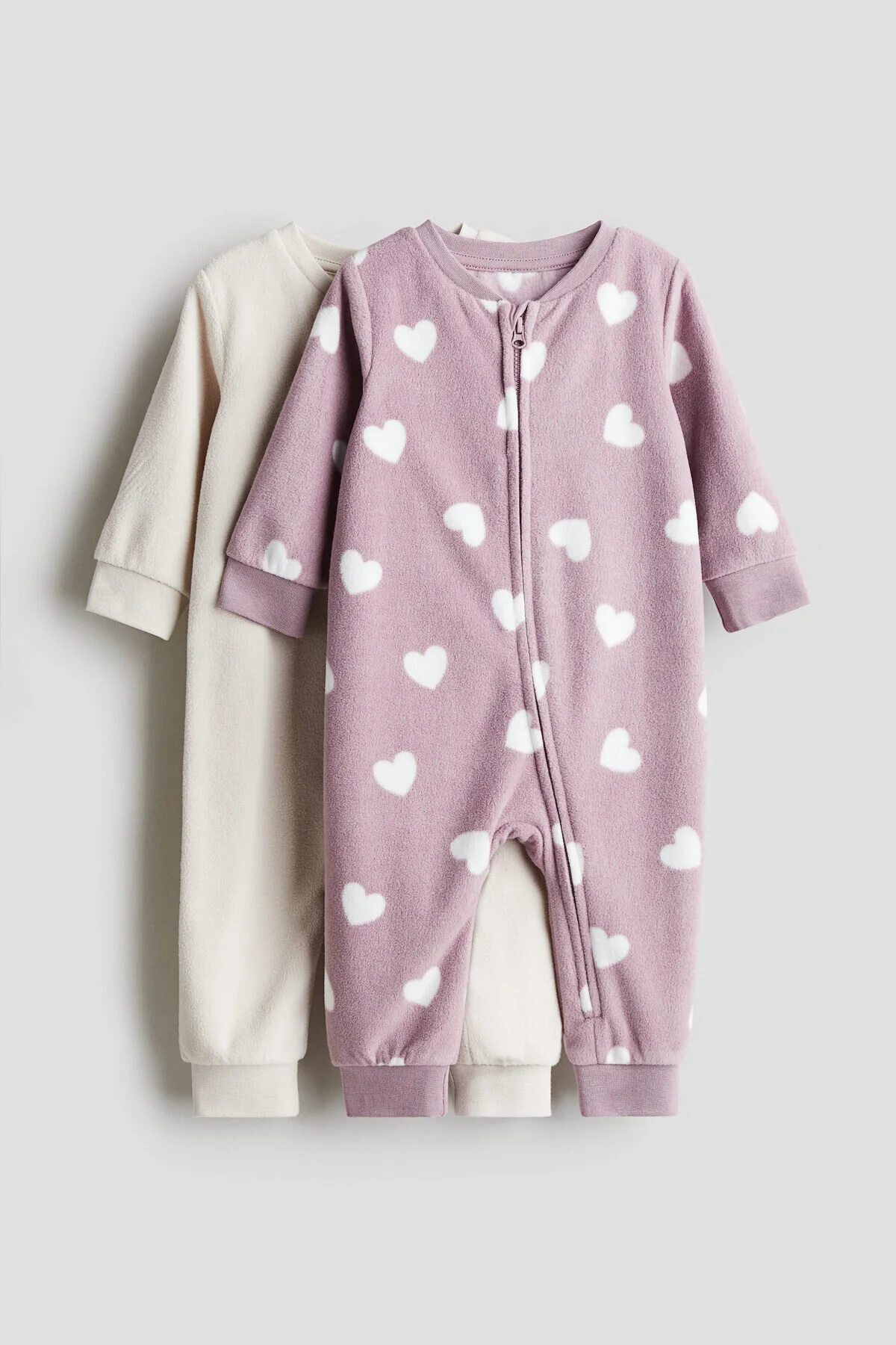 H&M 2’li Fermuarlı Muflon Tulum Pijama 12-18 AY Beden" Bebek Tulumu Fiyatı