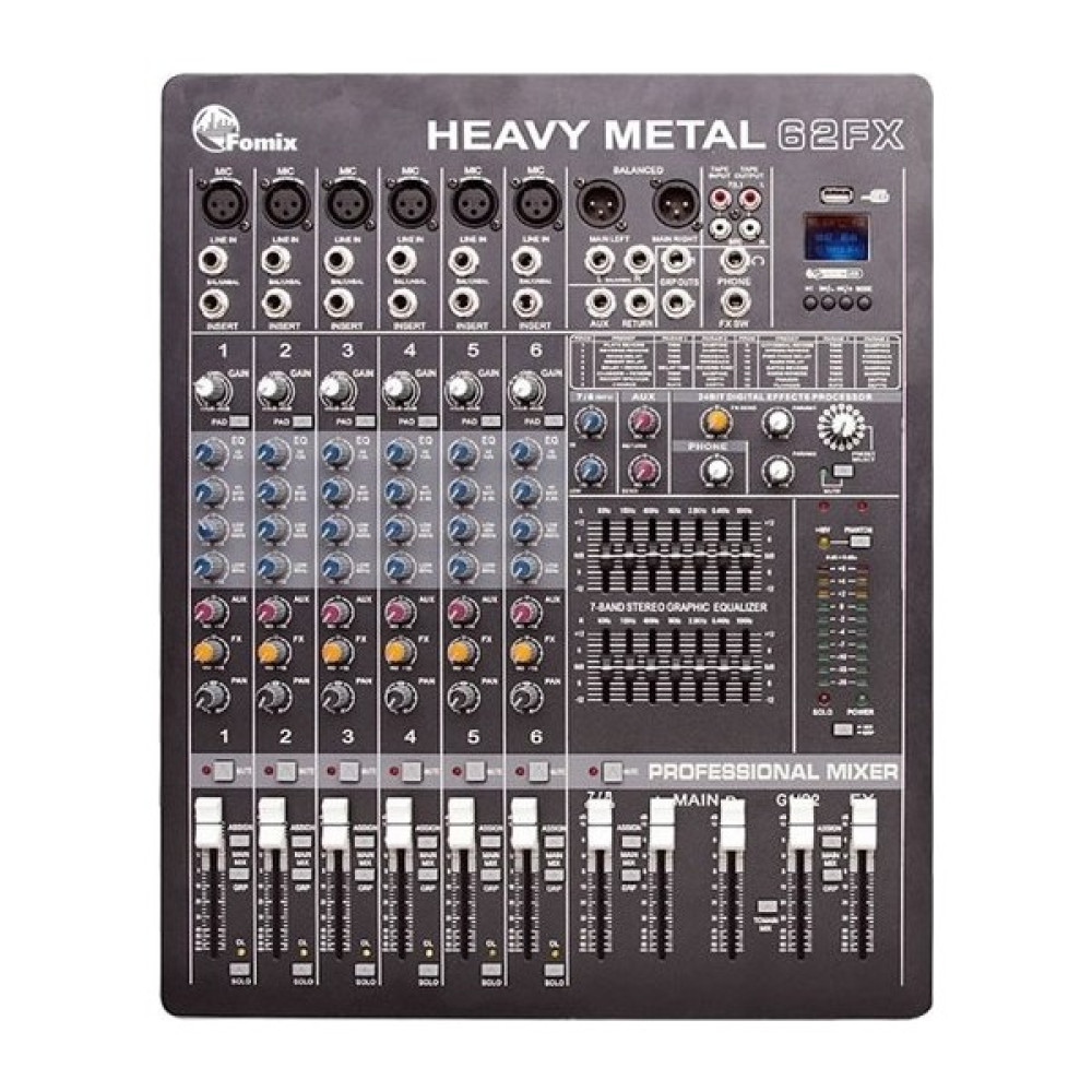Hm 62FX 6 Mono 1 Stereo Efekt Usb/mp3 Player Ses Mikseri Stüdyo ve Sahne Ekipmanları Fiyatı
