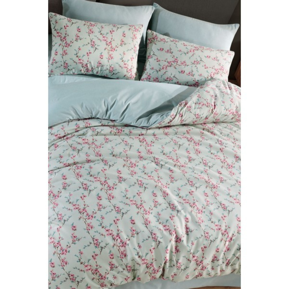 Hmcteks Çiçekli Tek Kişilik Çarşaflı Nevresim Takımı - Yeşil - 160 x 220 cm Nevresim Takımı Fiyatı