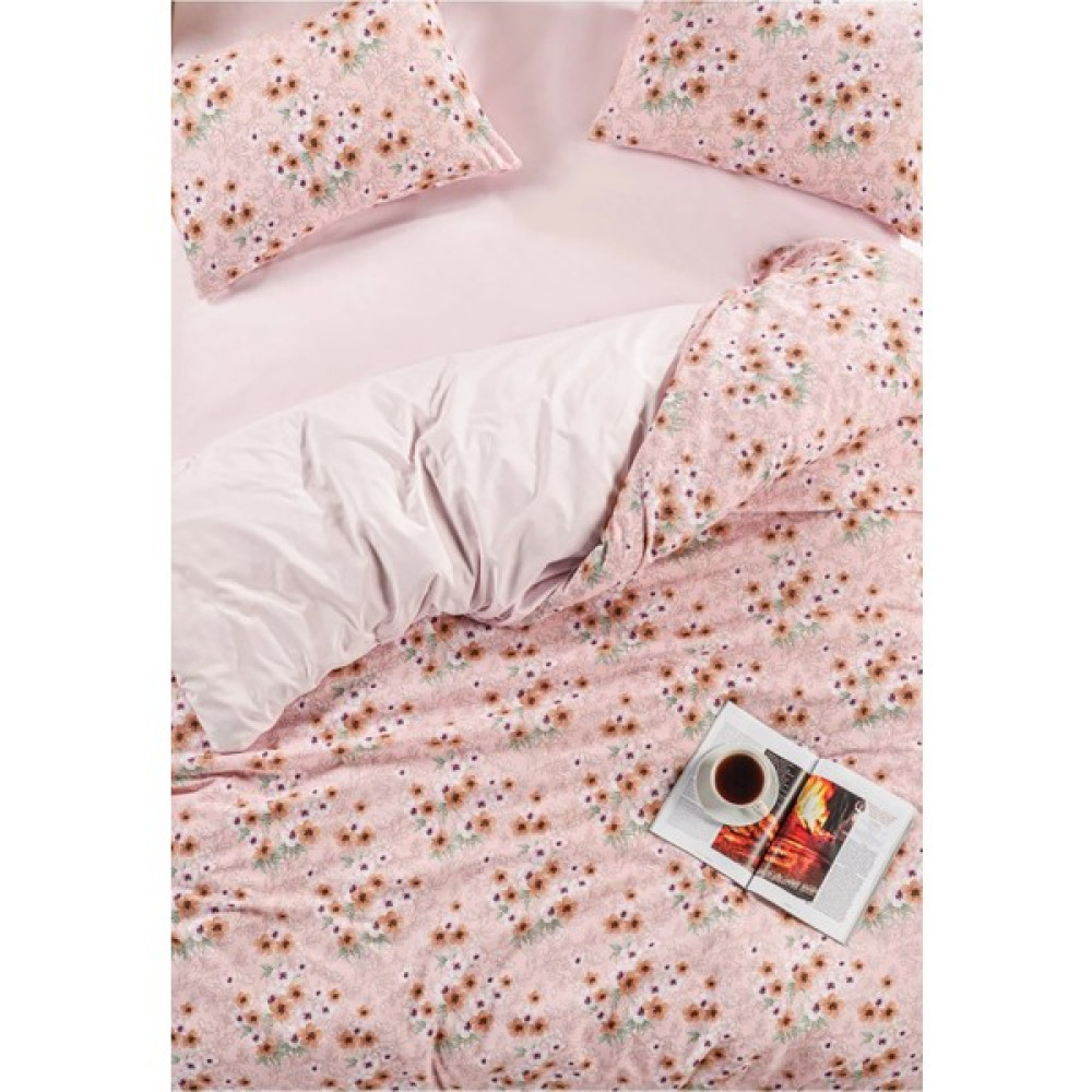 HMCTEKS Çift Kişilik Çarşaflı Nevresim Takımı - 200 x 220 cm - Pembe Nevresim Takımı Fiyatı