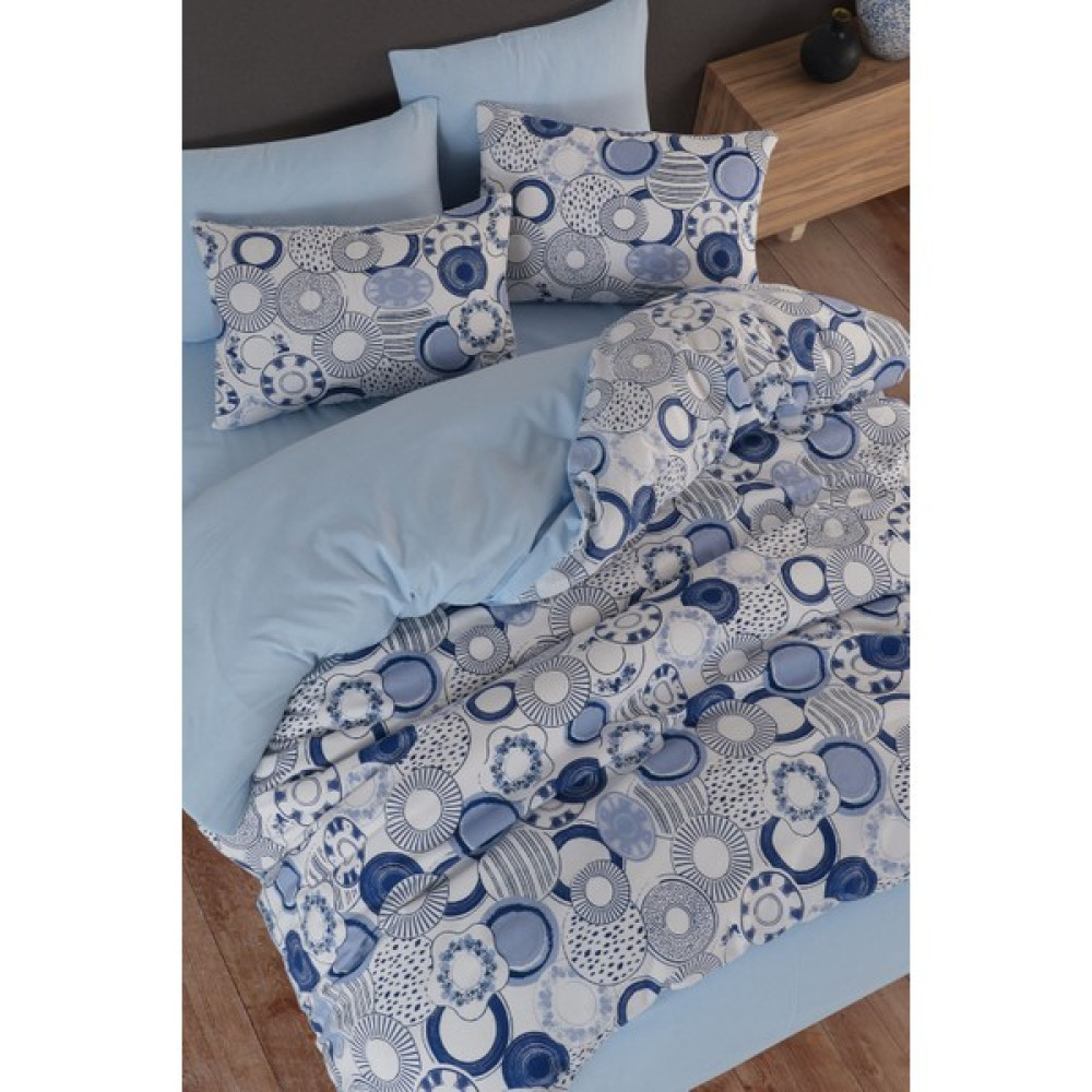 Hmcteks Tek Kişilik Çarşaflı Nevresim Takımı - Mavi - 160 x 220 cm Nevresim Takımı Fiyatı