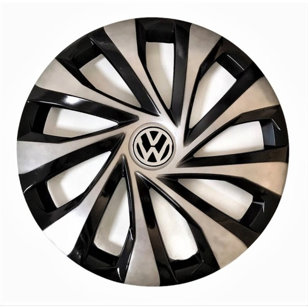 HMNL Volkswagen Polo 15'' Inç Gri - Siyah 4'lü Set Jant Kapağı Çelik Jant Görünümlü Jantlar & Jant Aksesuarları Fiyatı