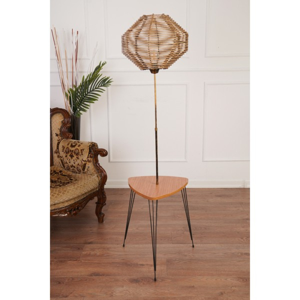 HMY Design Miel Sehpalı Lambader Natural - Naturel Lambader Fiyatı