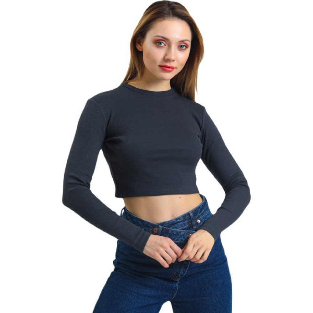 HMY Uzun Kollu Fitilli Crop Bluz Bluz Fiyatı