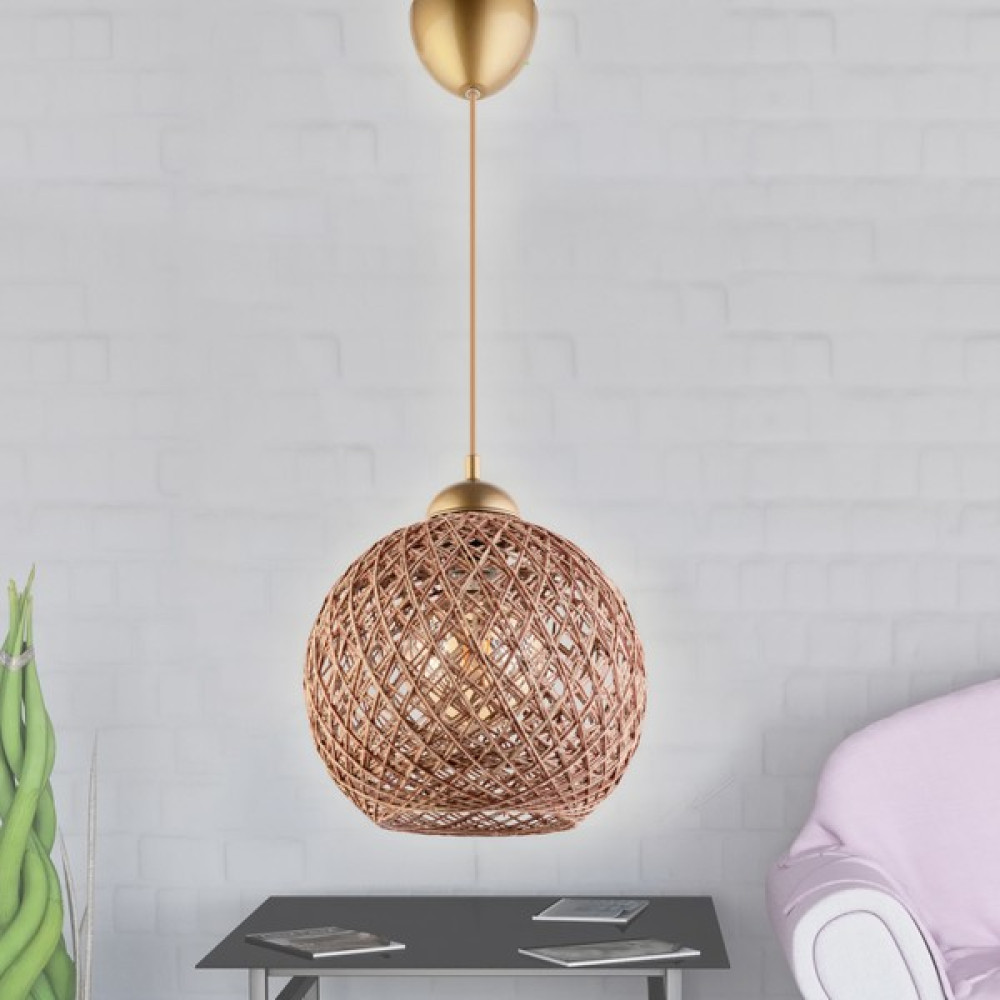 Hmydesign Balle Tekli Sarkıt Jüt Kahve Avize Fiyatı