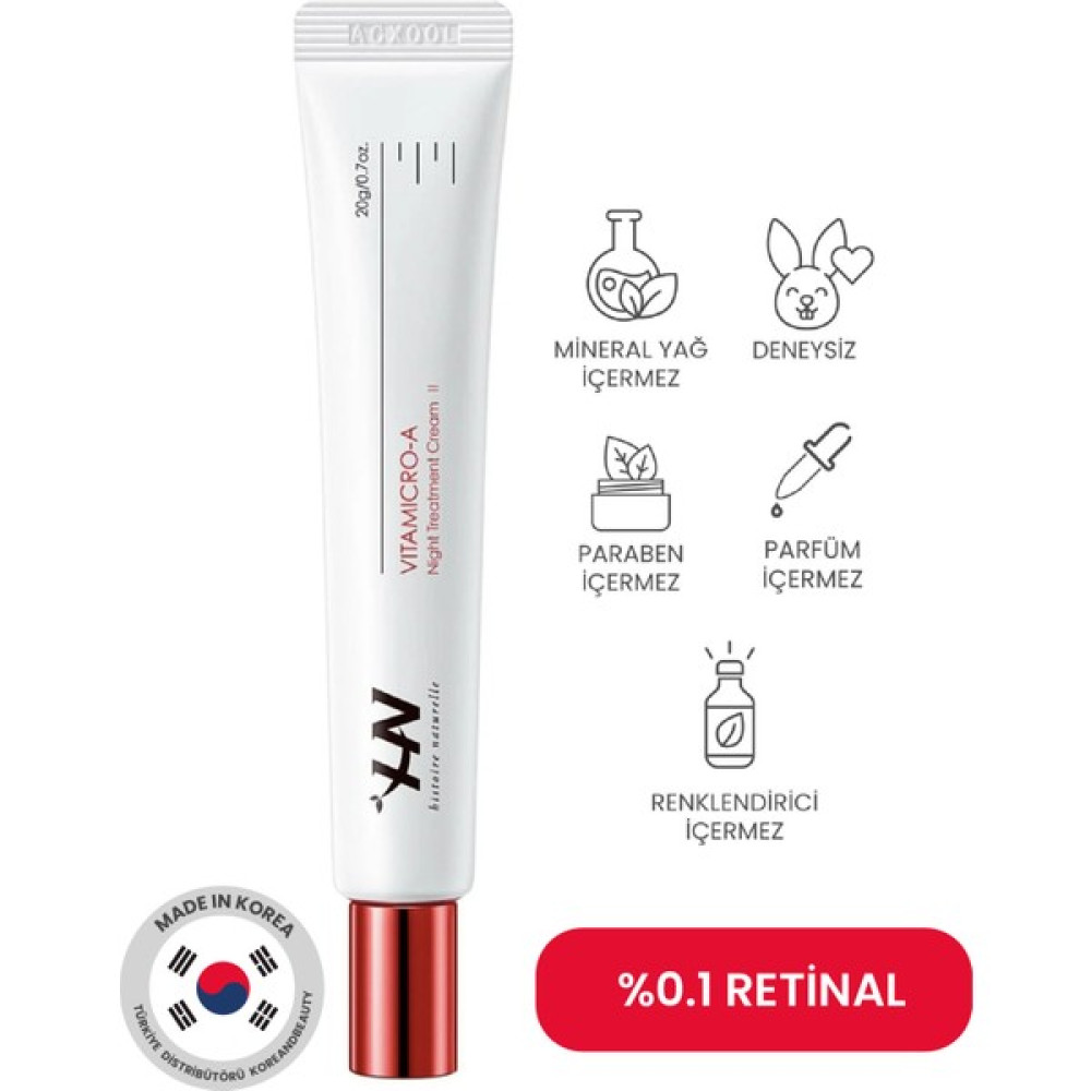 HN Vitamicro-A Night Treatment Anti Aging Cream II (%0,1 Retinal 2kremi) - Krem, Gece Kremi, Retinal İçeren Kremi Anti-Aging / Yaşlanma Karşıtı Fiyatı