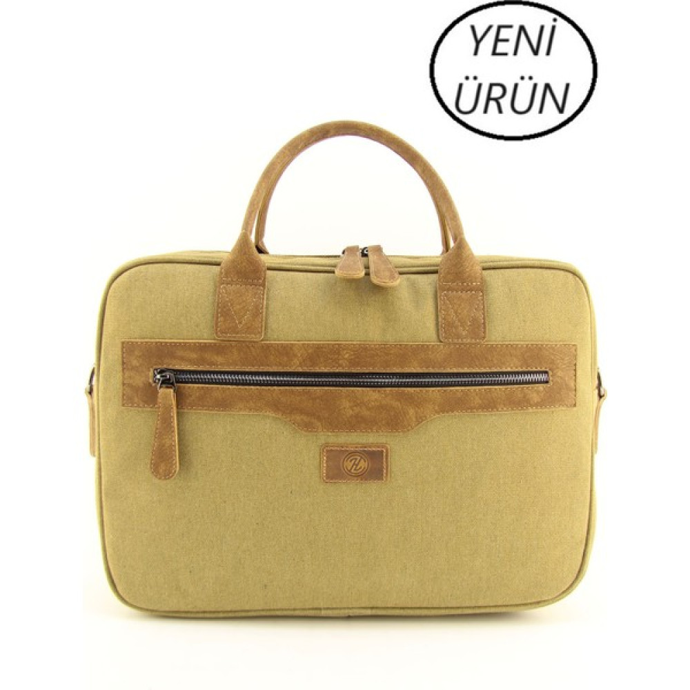 HNB Unisex Kanvas Su Geçirmez 15.6 Inç Bilgisayar Laptop Evrak Çantası - Camel Oto Boyaları Fiyatı