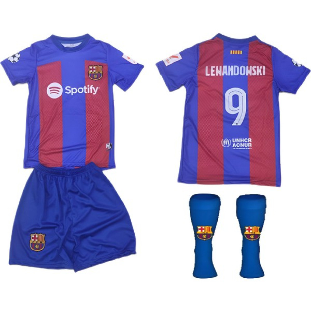 Hnsport Çocuk Barcelona Lewandowski Forması + Şort+Çorap 3lü Set Futbol Malzemeleri Fiyatı